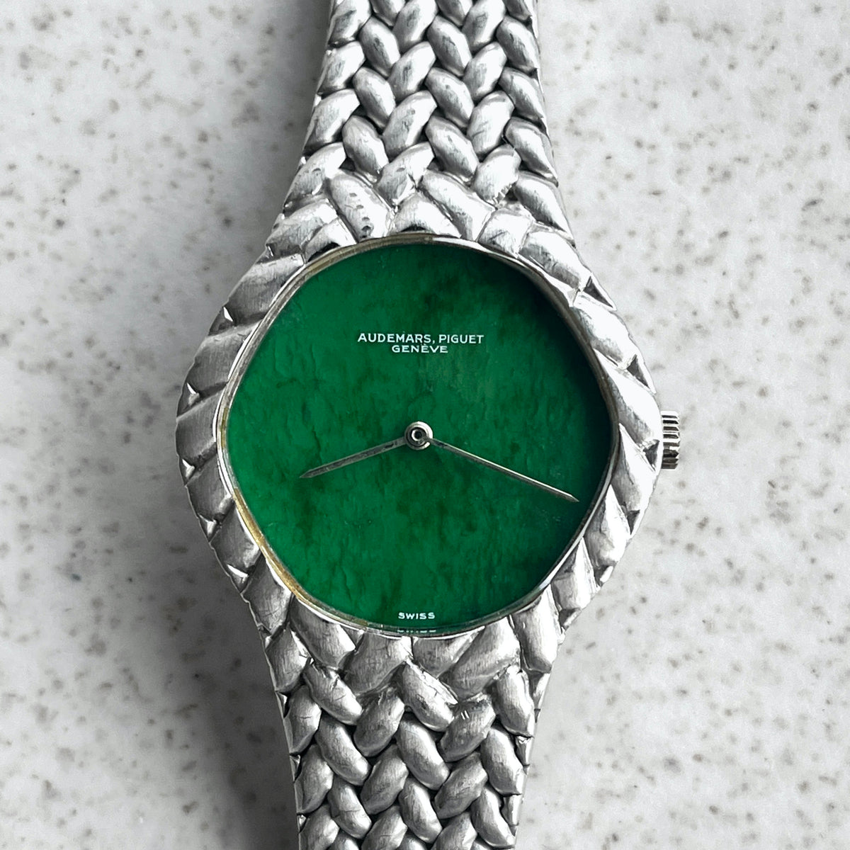 Audemars Piguet Ladies Cobra with Rare Jade Dial, White Gold