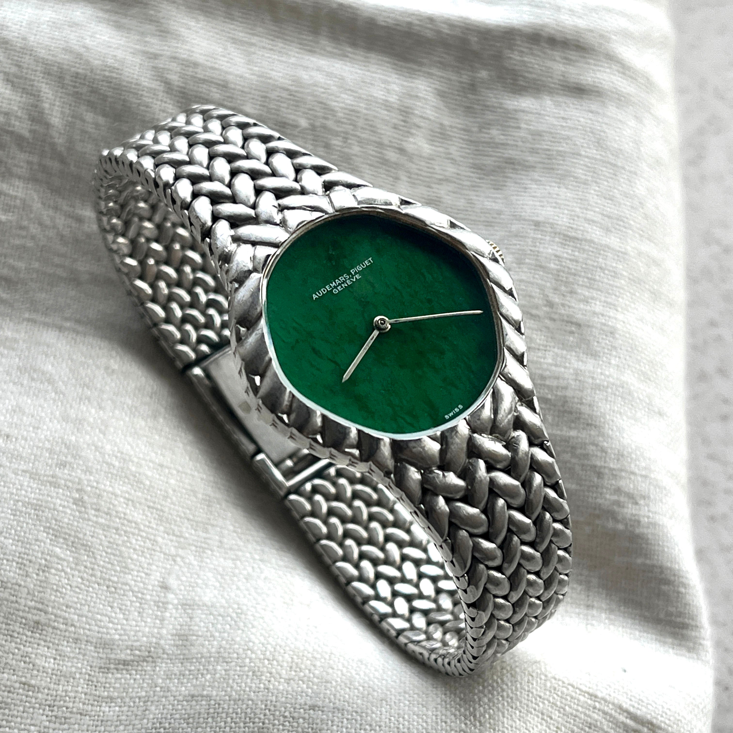Audemars Piguet Ladies Cobra with Rare Jade Dial, White Gold