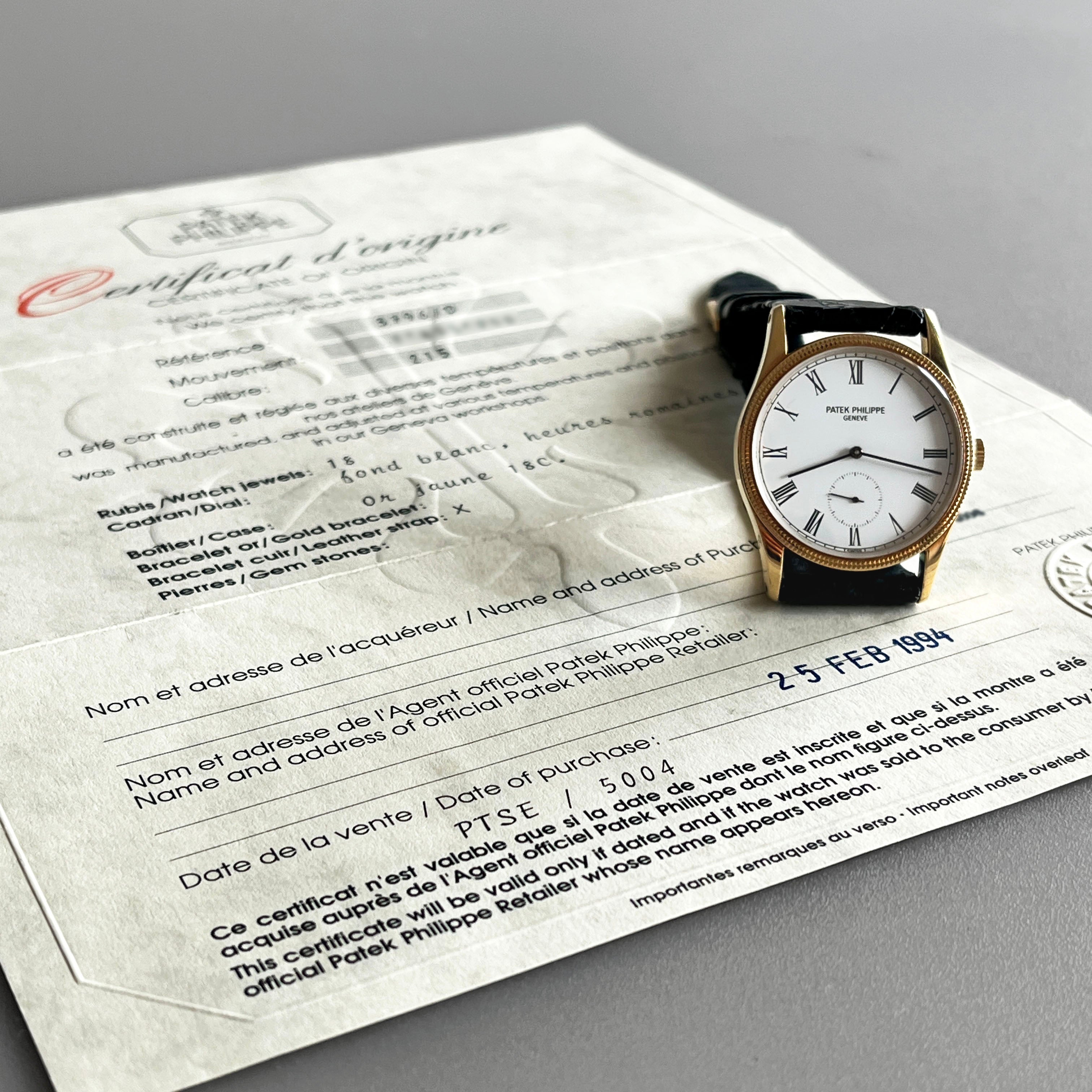 Patek Philippe Calatrava, Ref. 3796, Yellow Gold