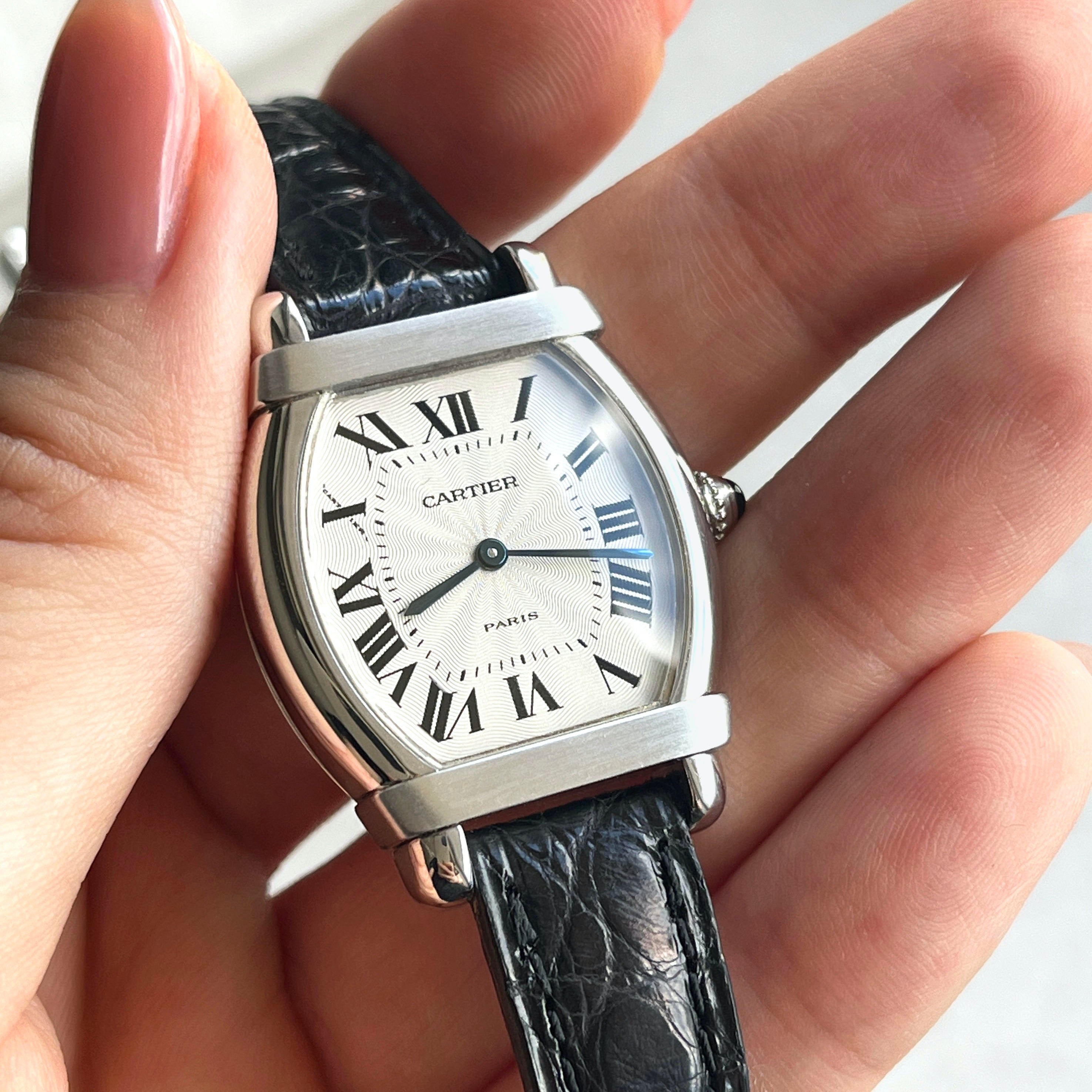 Cartier Rare Ladies Tortue Chinoise, Platinum