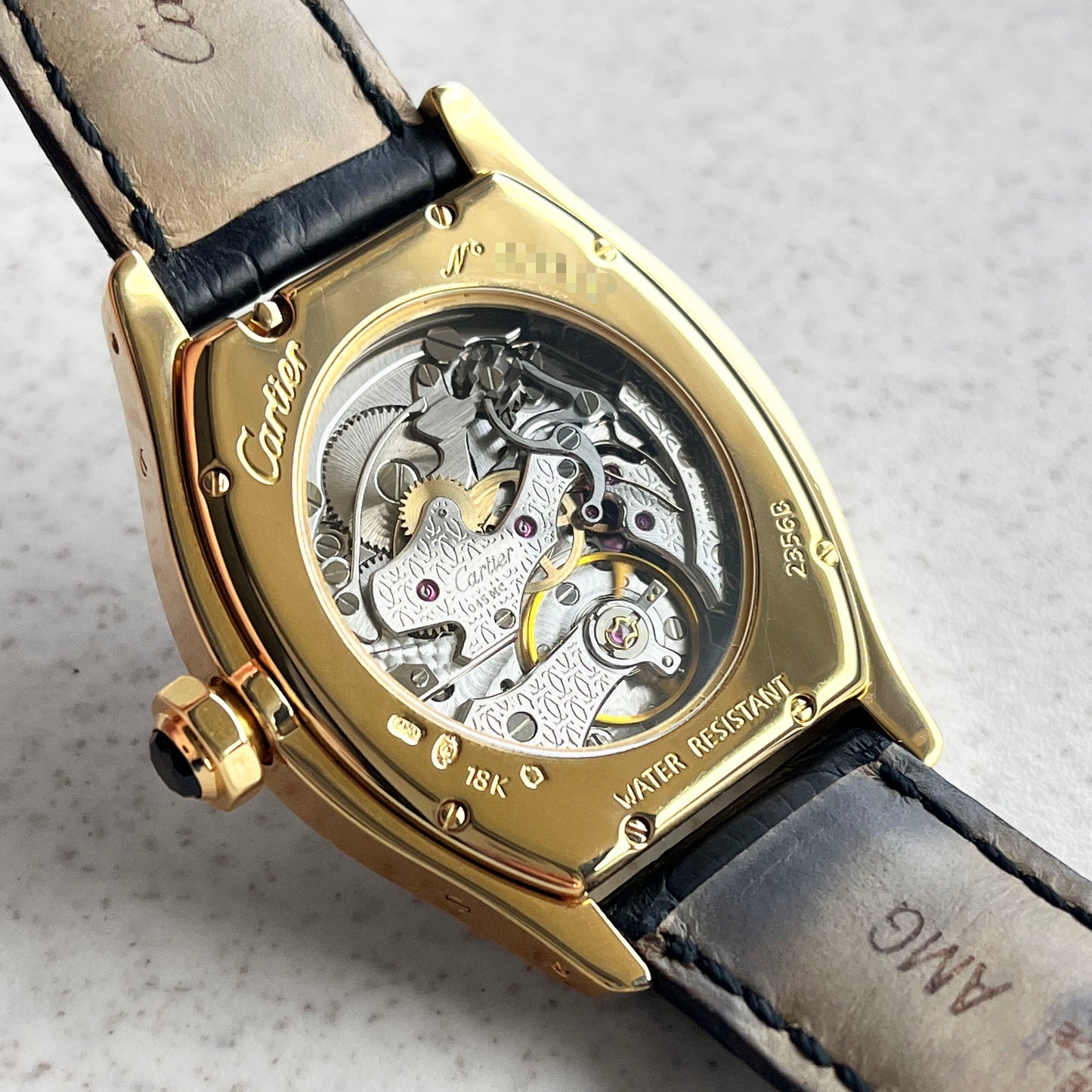 Cartier CPCP Tortue Monopoussoir Chronograph, Yellow Gold