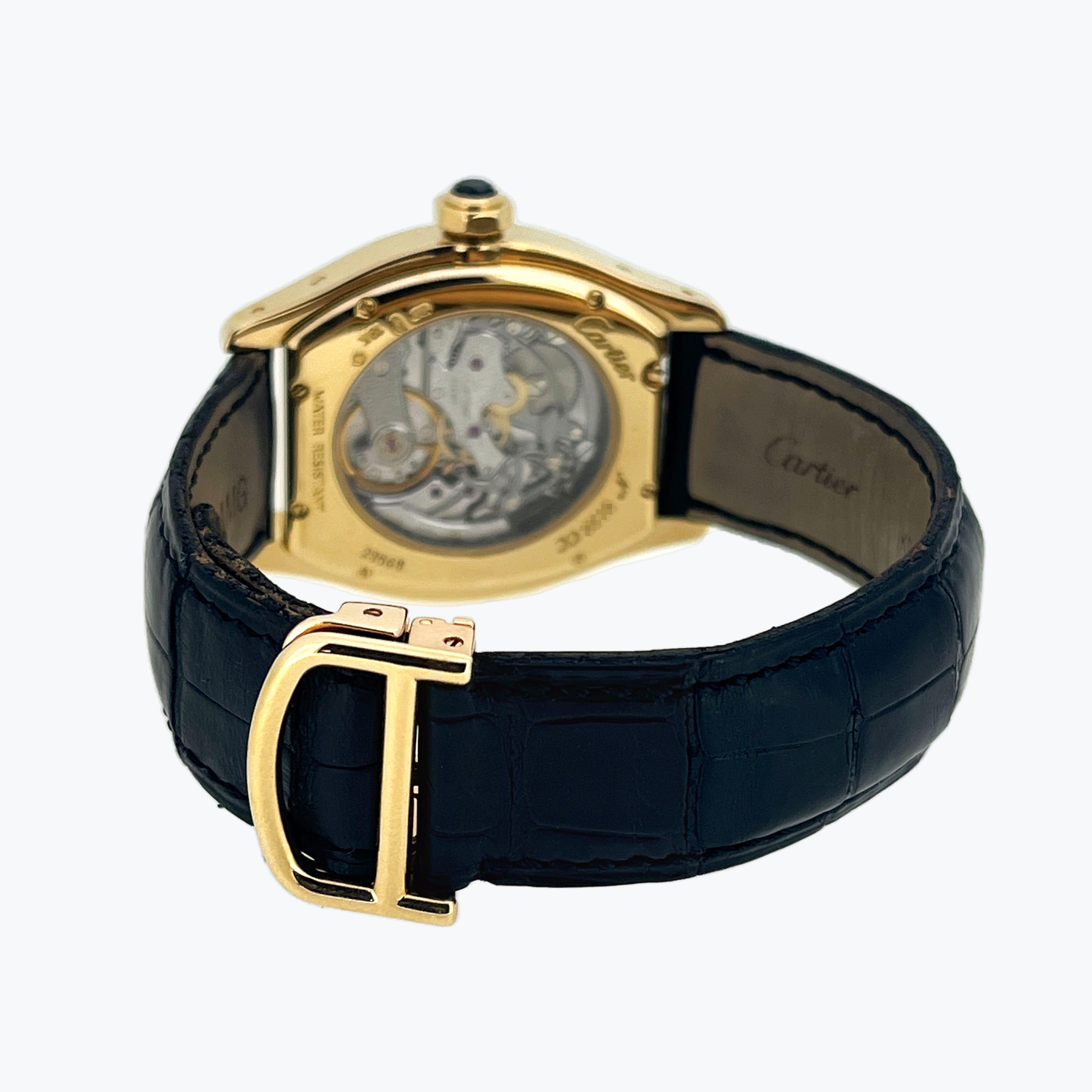 Cartier CPCP Tortue Monopoussoir Chronograph, Ref. 2356, Yellow Gold