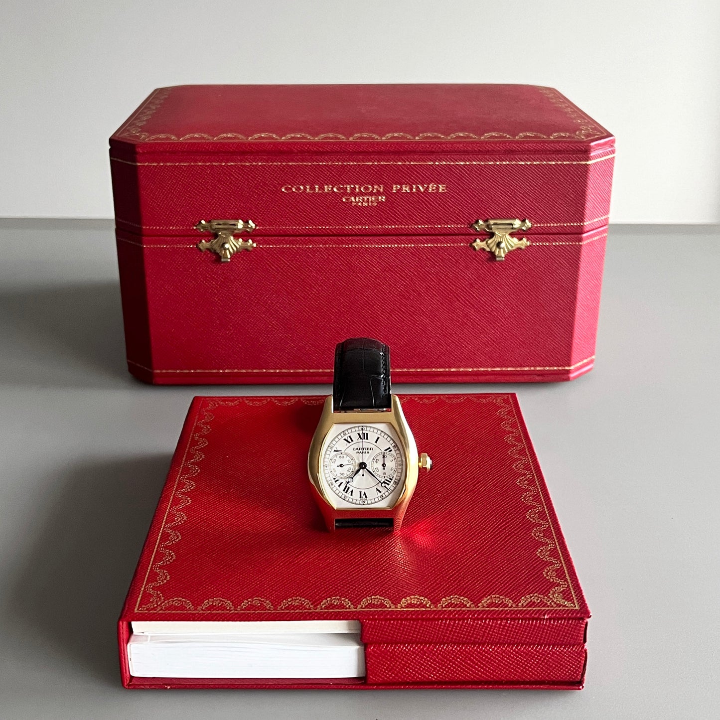 Cartier CPCP Tortue Monopoussoir Chronograph, Yellow Gold