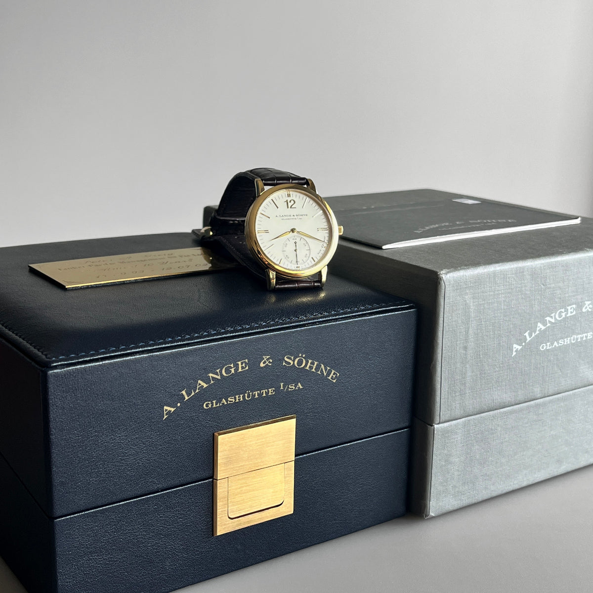 A. Lange & Sohne Sax-O-Mat,  Ref. 301.021, Yellow Gold