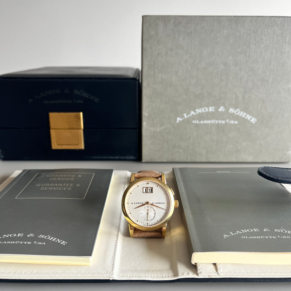 A. Lange & Sohne Saxonia, Ref. 105.021, Yellow Gold