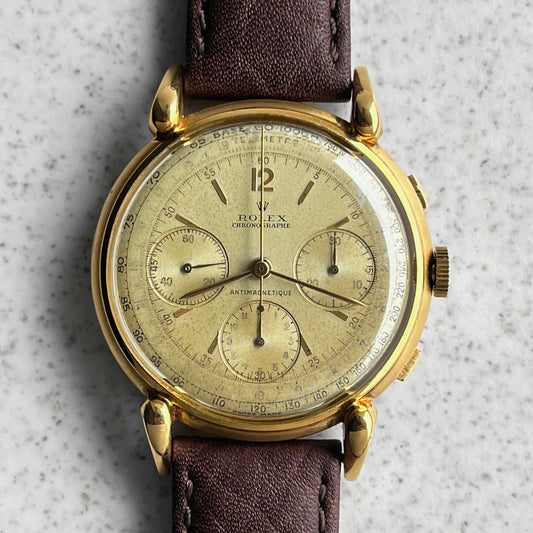 Rolex Three Registers Chronograph, Yellow Gold