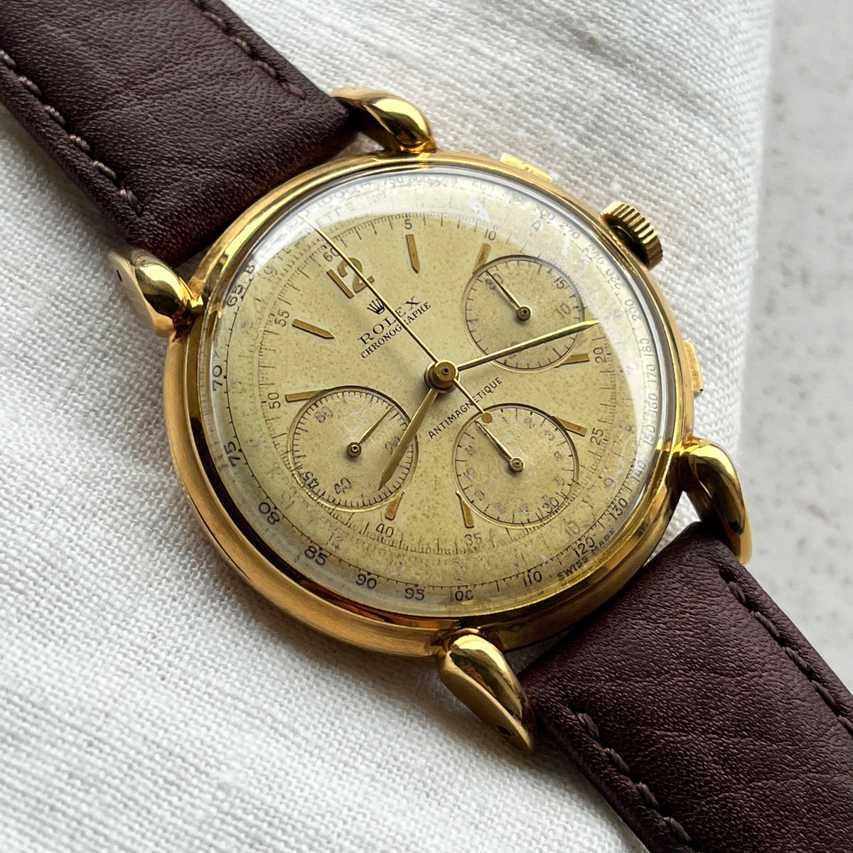Rolex Three Registers Chronograph, Ref. 4313, Yellow Gold