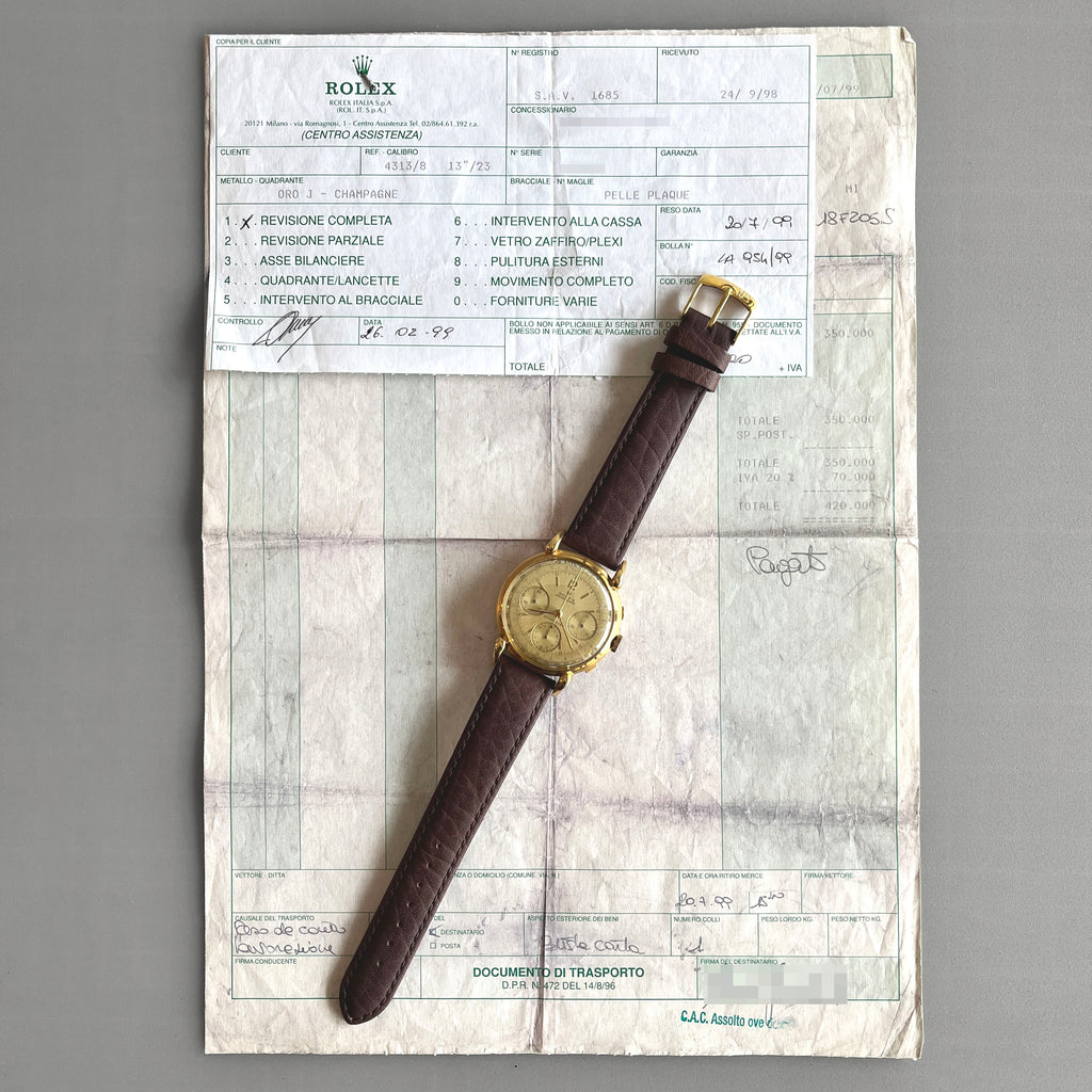 Rolex Three Registers Chronograph, Ref. 4313, Yellow Gold