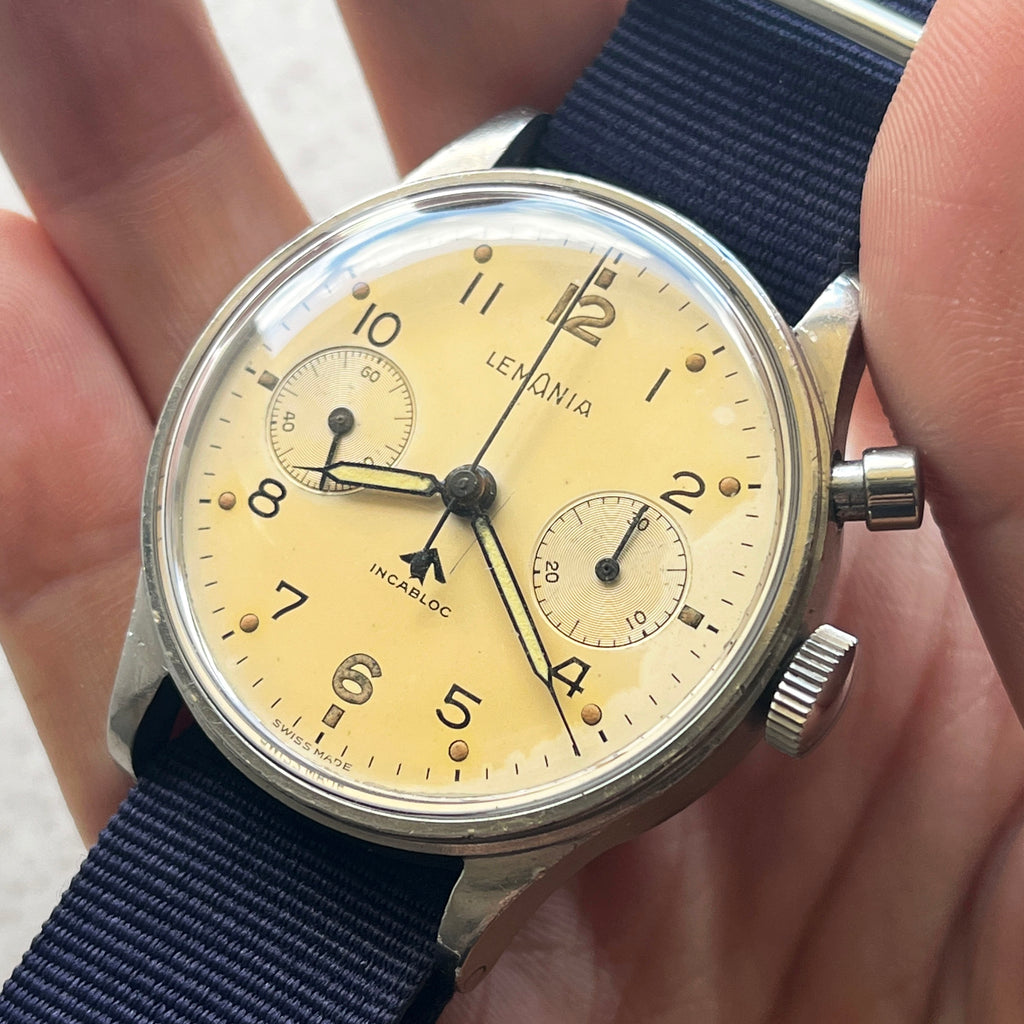 Lemania Royal Australian Navy (RAN) Single Button Chronograph, Steel
