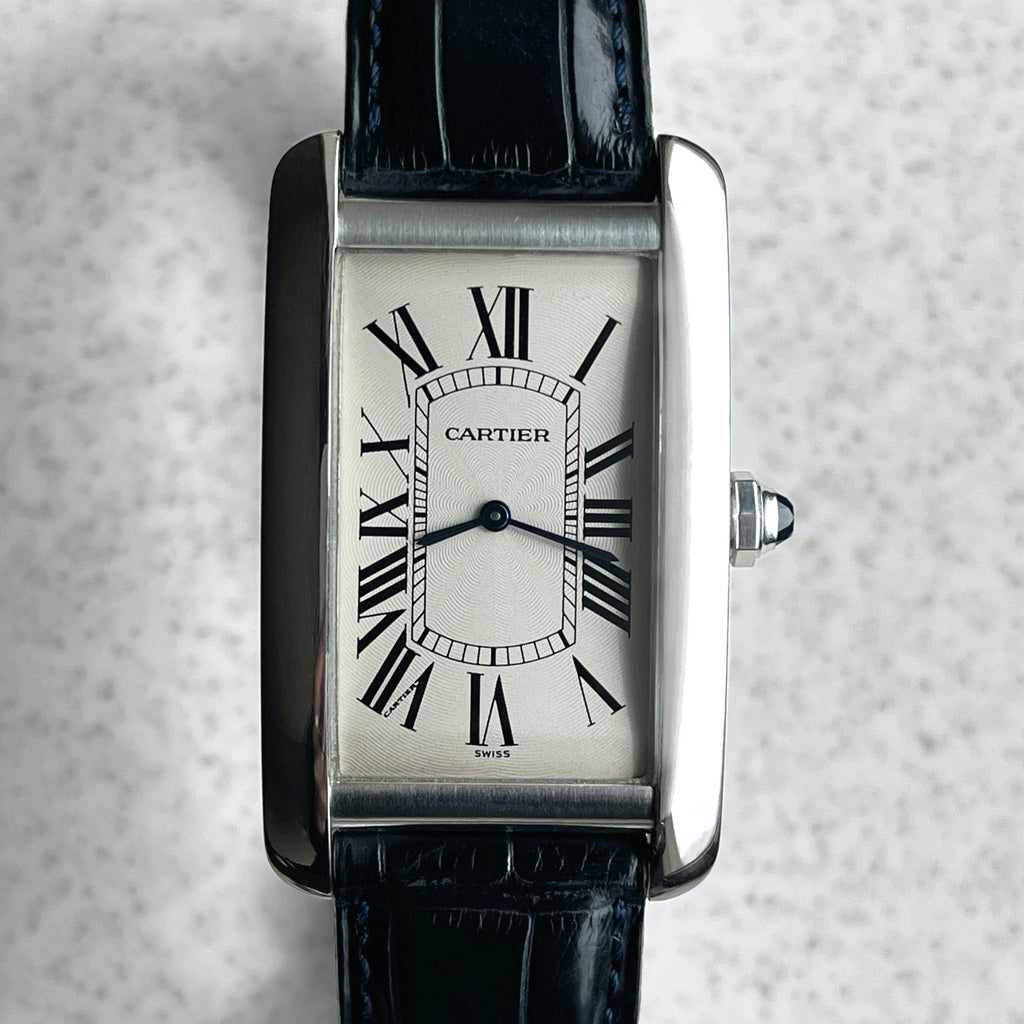 Cartier Large Tank Americaine Mecanique, Ref. 1736, White Gold