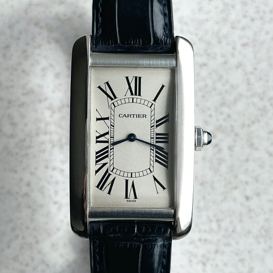 Cartier Large Tank Americaine Mecanique, White Gold