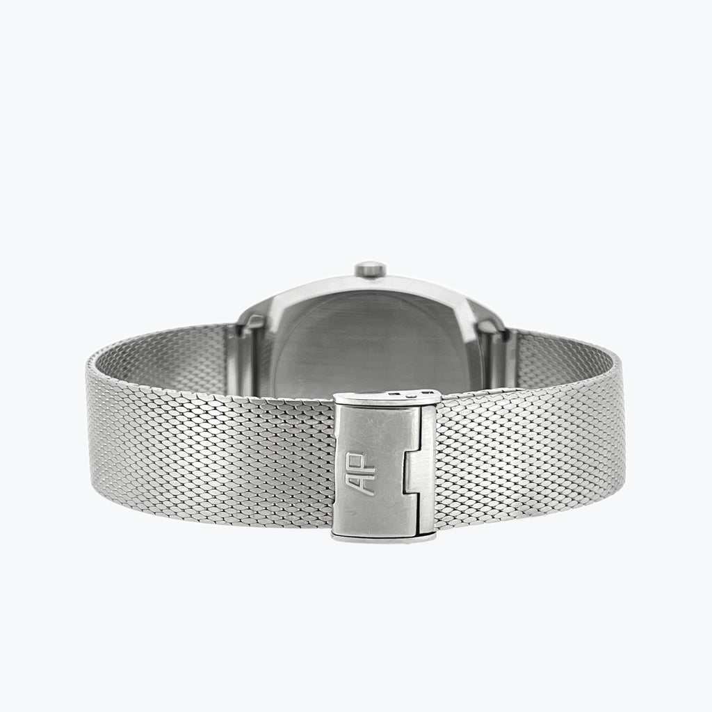 Audemars Piguet Rare Tonneau Watch with Detachable AP Mesh Bracelet, Steel
