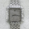 Audemars Piguet Baguette Diamond Watch with Pavé Diamond Dial, White Gold