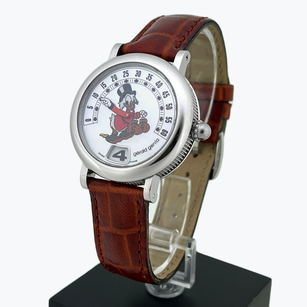 Gerald Genta Retro Fantasy Scrooge McDuck Retrograde Jumping Hour, MOP Dial, Ref. 3612, Steel