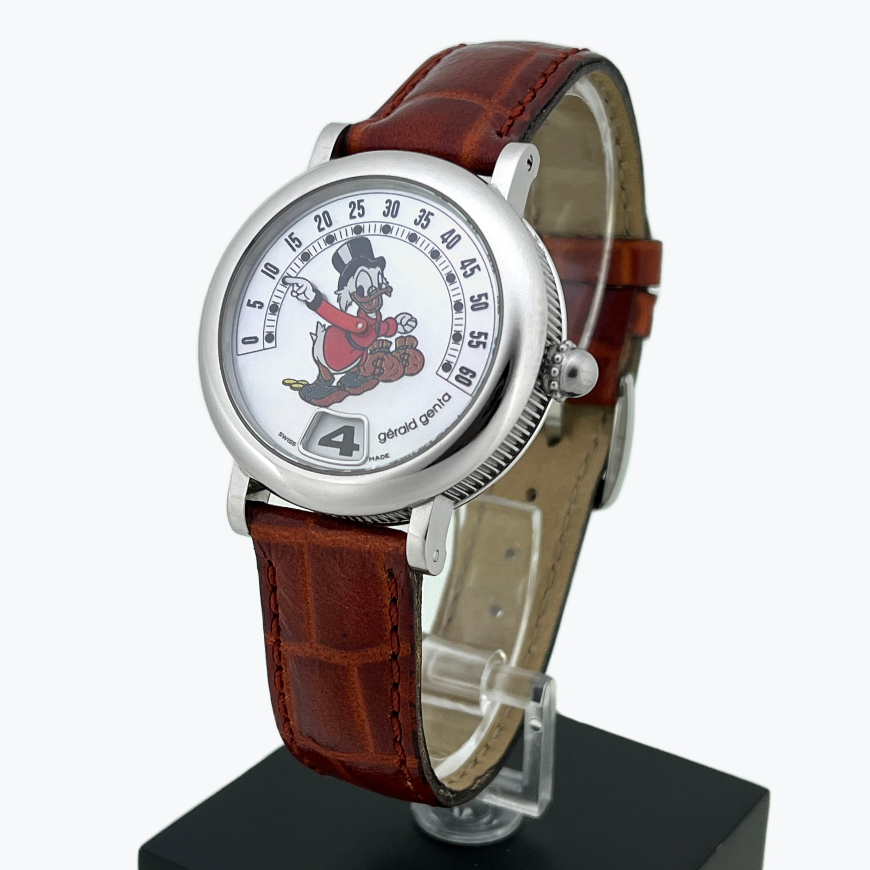 Gerald Genta Retro Fantasy Scrooge McDuck Retrograde Jumping Hour, MOP Dial, Ref. 3612, Steel