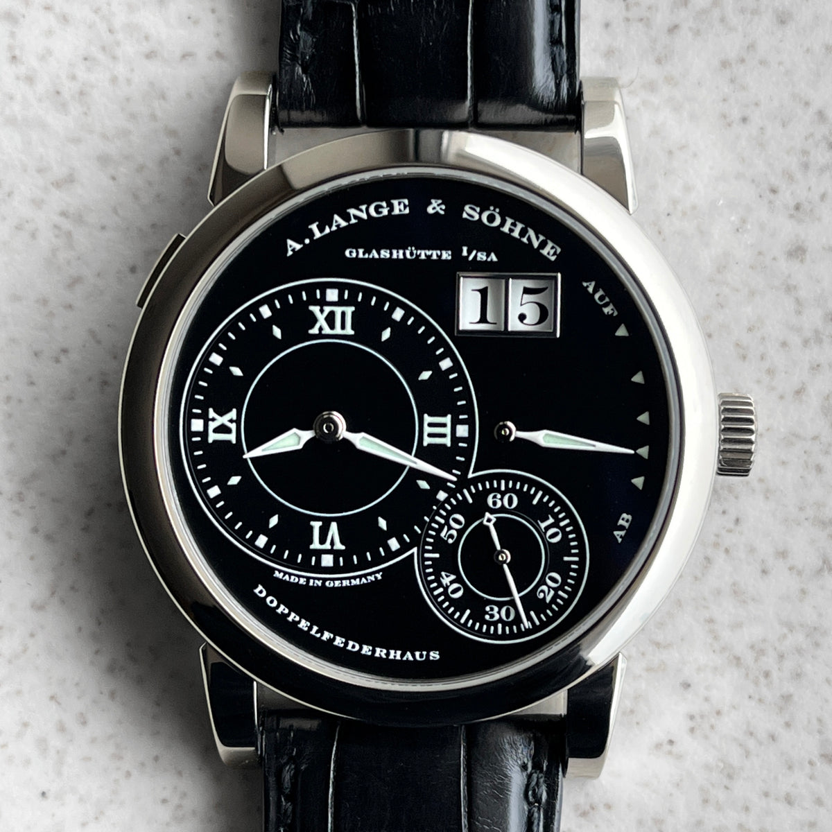 A. Lange & Sohne Lange 1 Luminous, Ref. 101.029, White Gold