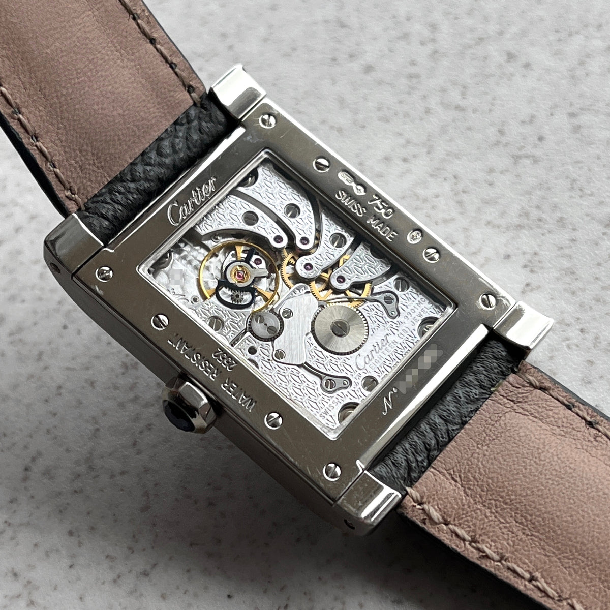Cartier Tank A Vis Dual Time CPCP, Ref. 2552, White Gold