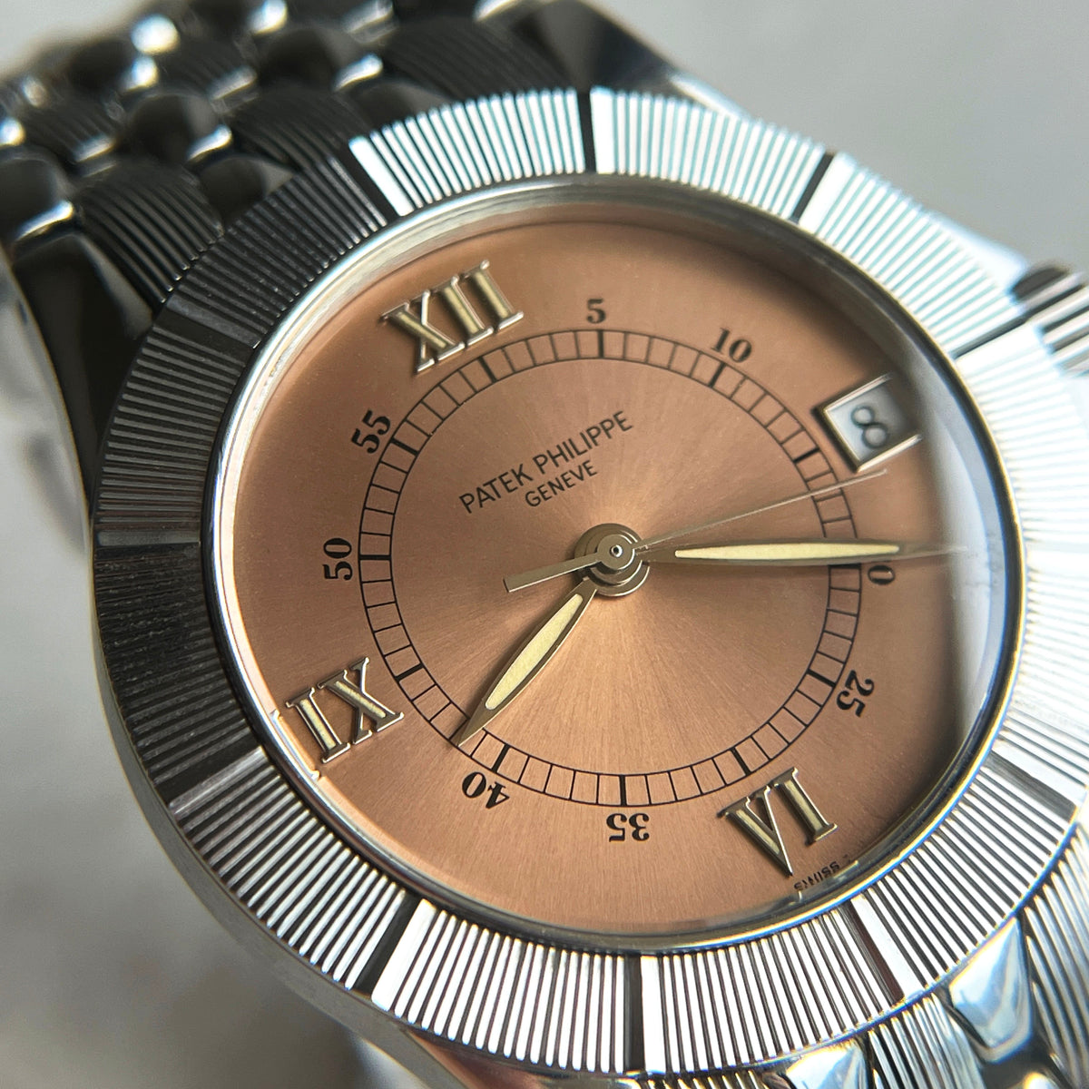Patek Philippe Neptune Salmon Dial Watch, Ref. 5080/1A, Steel