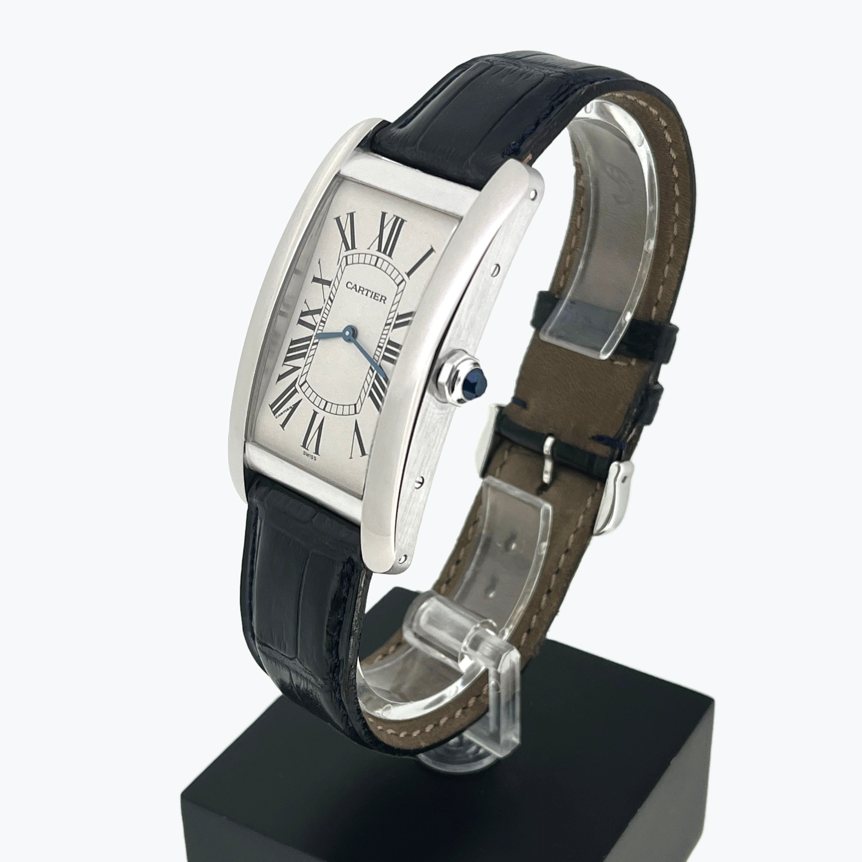 Cartier Large Tank Americaine Mecanique, Ref. 1736, White Gold