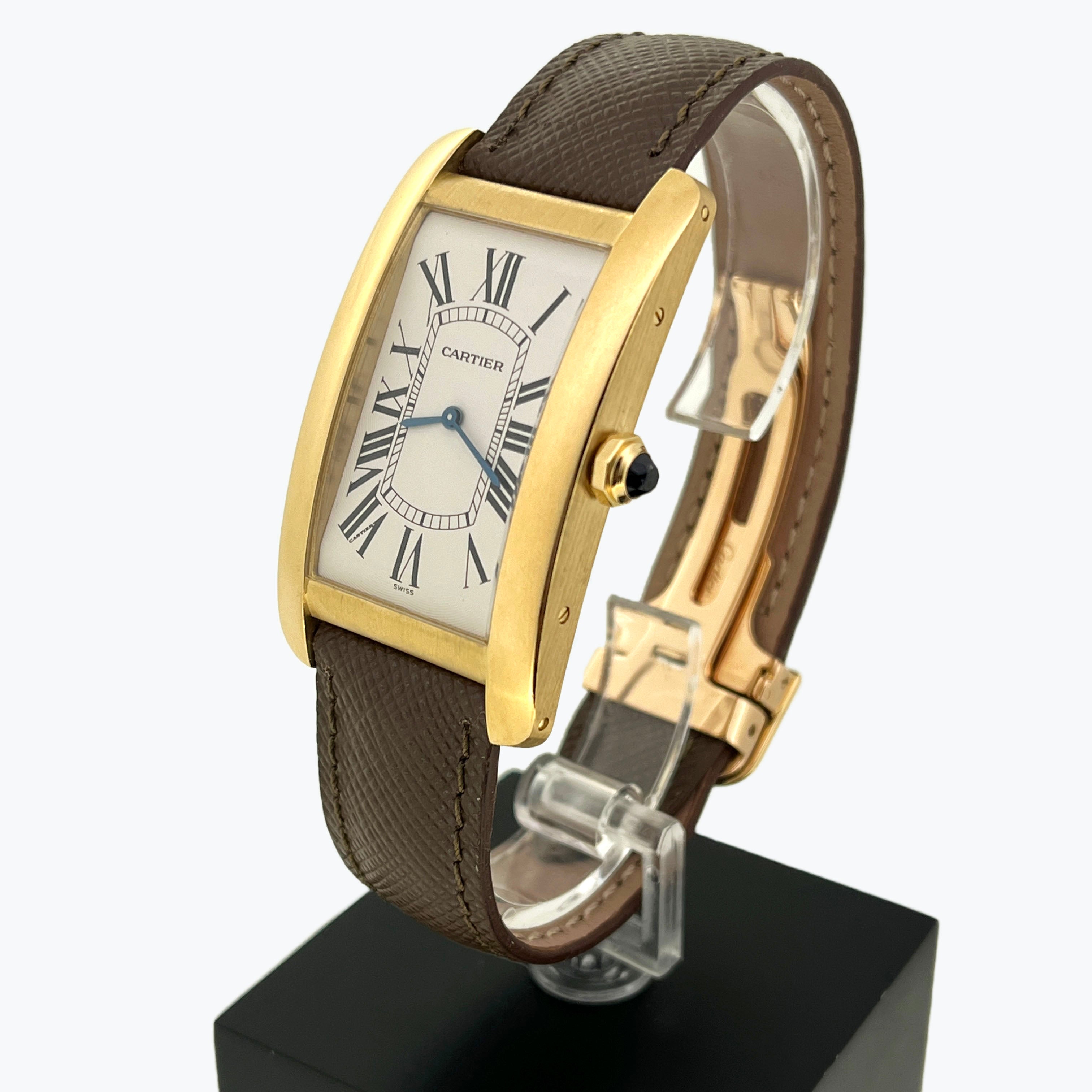 Cartier Tank Americaine Large Mecanique Yellow Gold