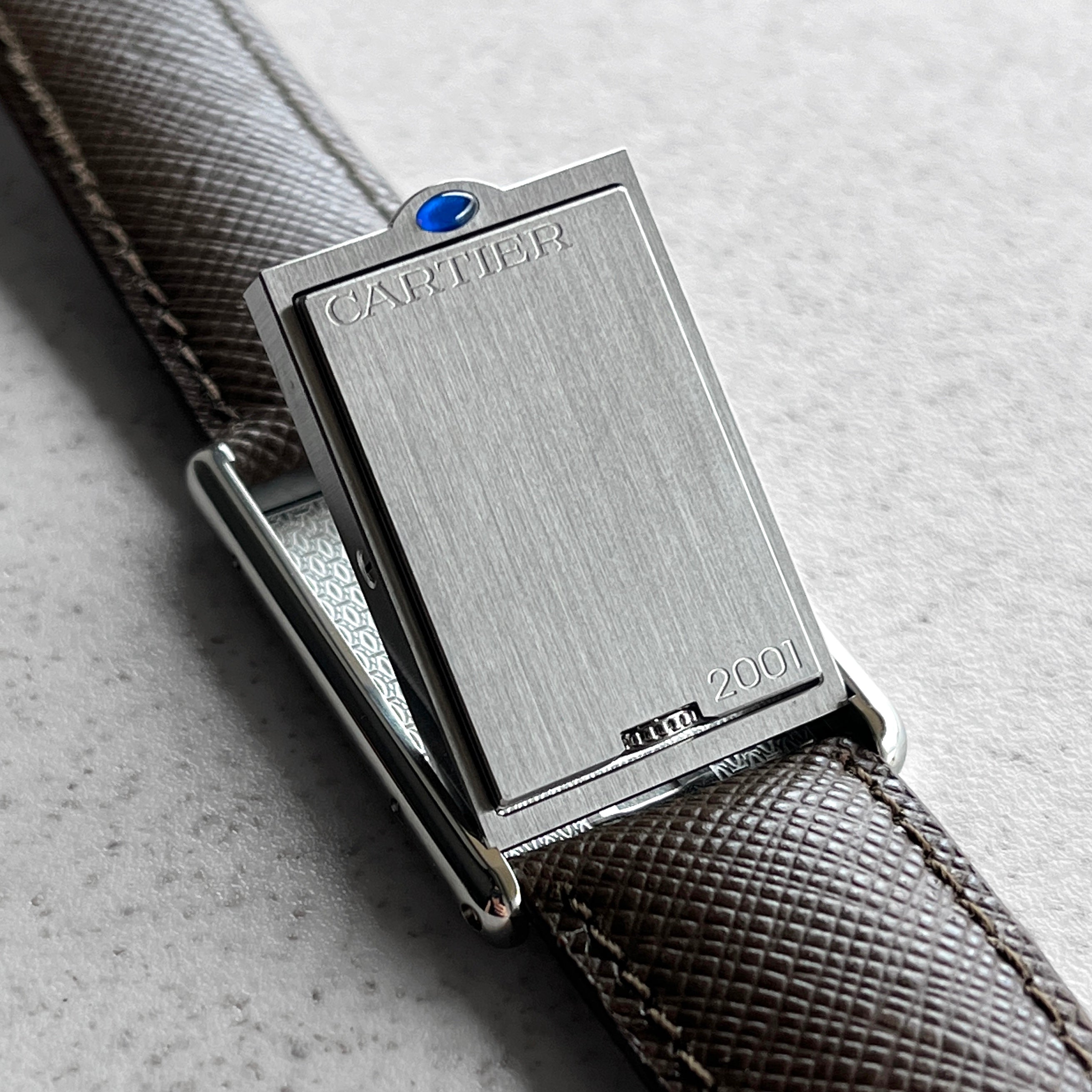 Cartier Tank Basculante Mecanique Millennium, Ref. 2390, Steel