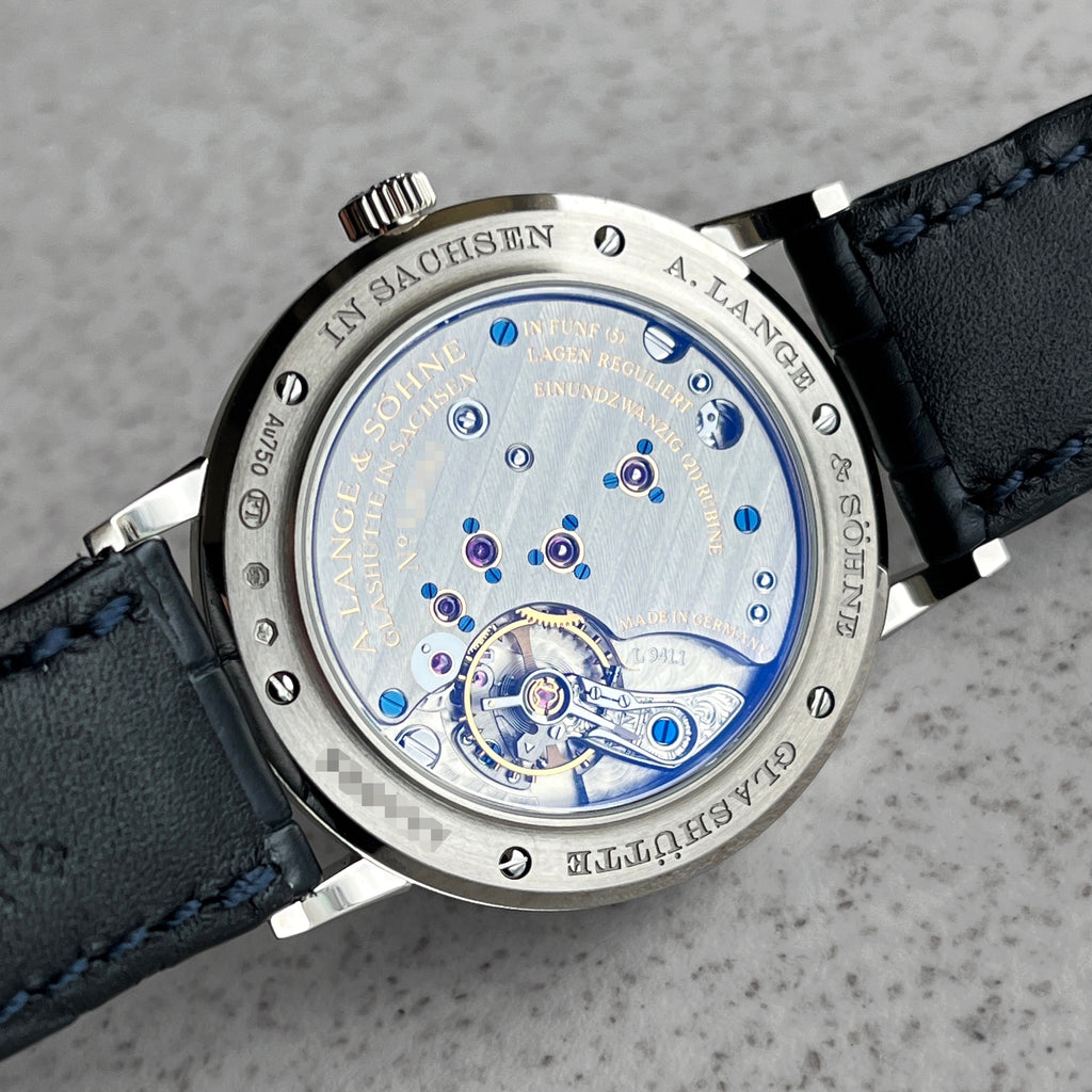 A. Lange & Sohne Saxonia Blue,  Ref. 219.028, White Gold