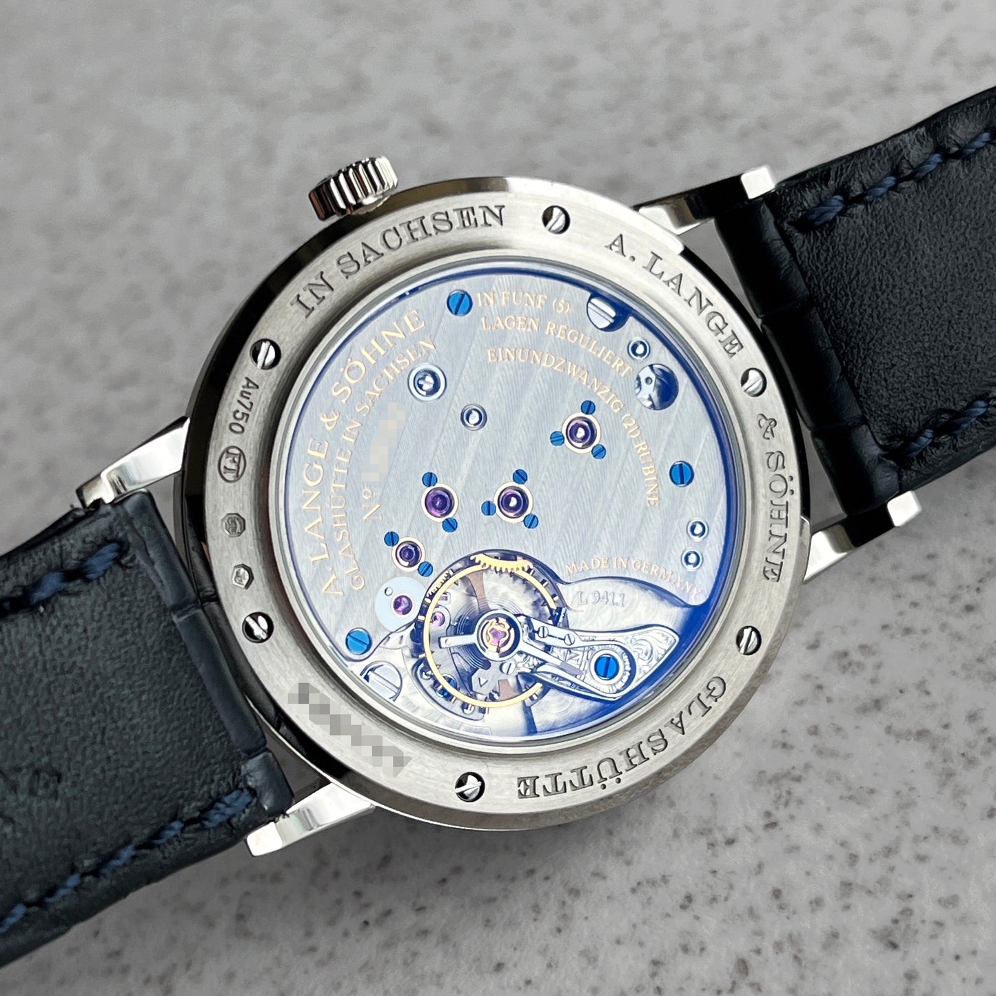 A. Lange & Sohne Saxonia Blue, White Gold