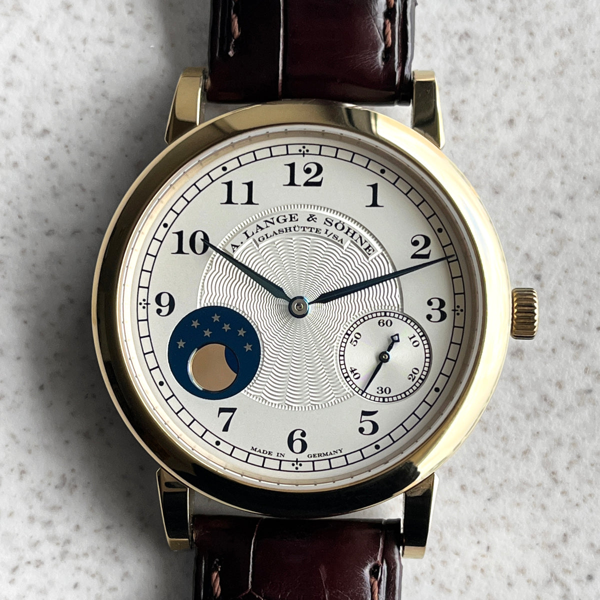 A. Lange & Sohne "Homage to F.A. Lange" 1815 Moonphase, Ref. 212.050, Limited Edition, Honey Gold