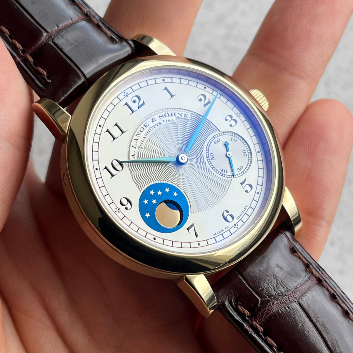A. Lange & Sohne "Homage to F.A. Lange" 1815 Moonphase, Ref. 212.050, Limited Edition, Honey Gold