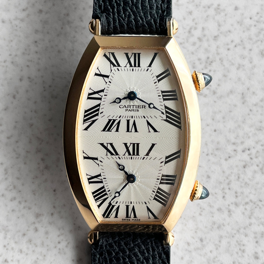 Cartier XL Tonneau Dual Time CPCP, Ref. 2805H, Pink Gold