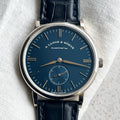 A. Lange & Sohne Saxonia Blue,  Ref. 219.028, White Gold