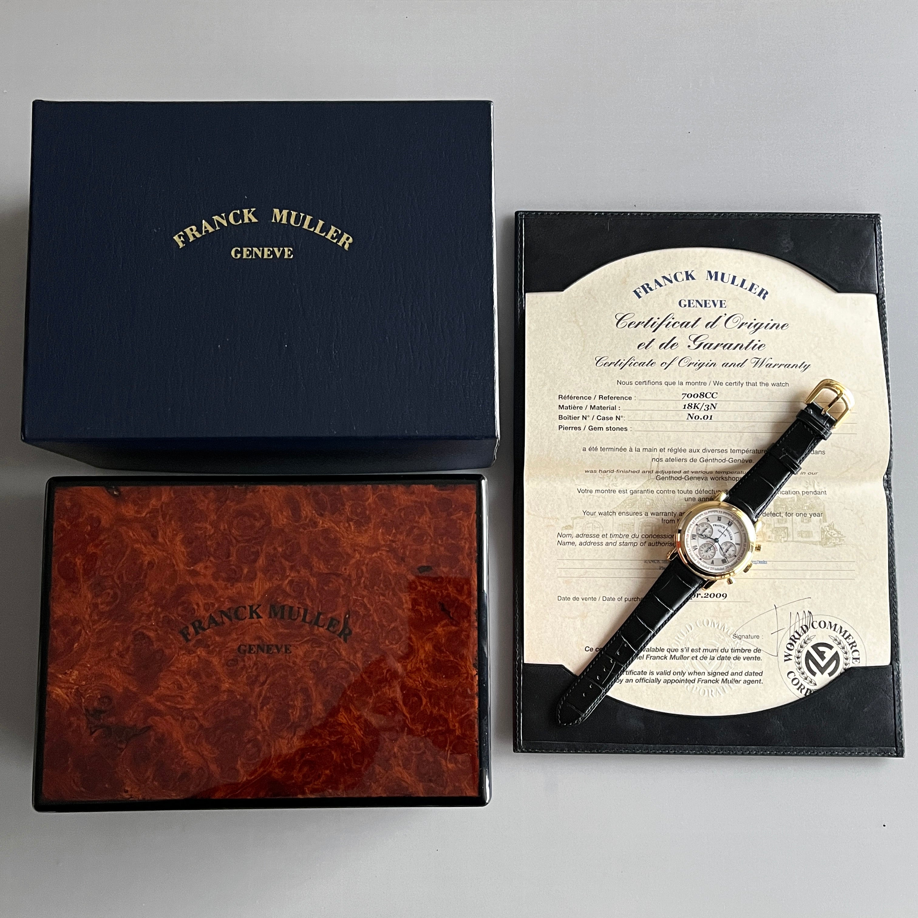 Franck Muller 7008 CC Chronograph Yellow Gold