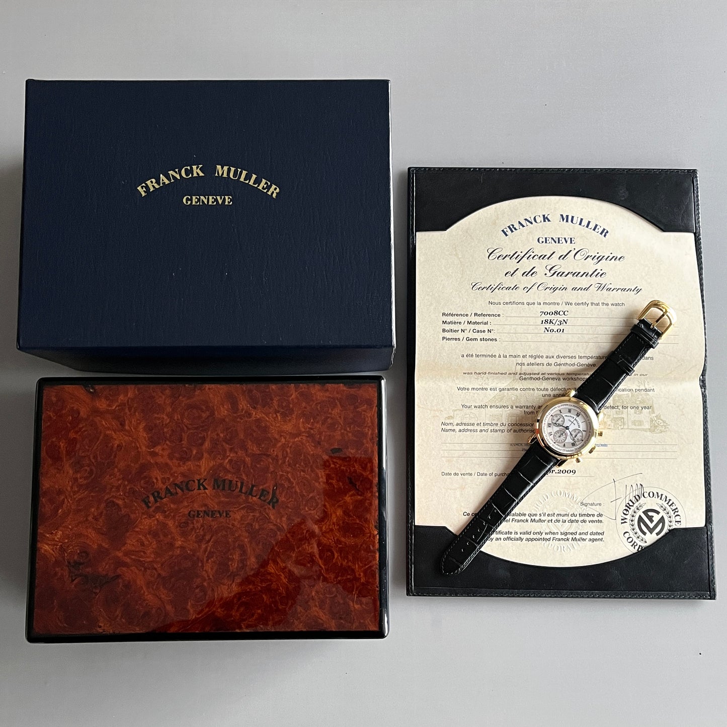 Franck Muller 7008 CC Chronograph, Yellow Gold