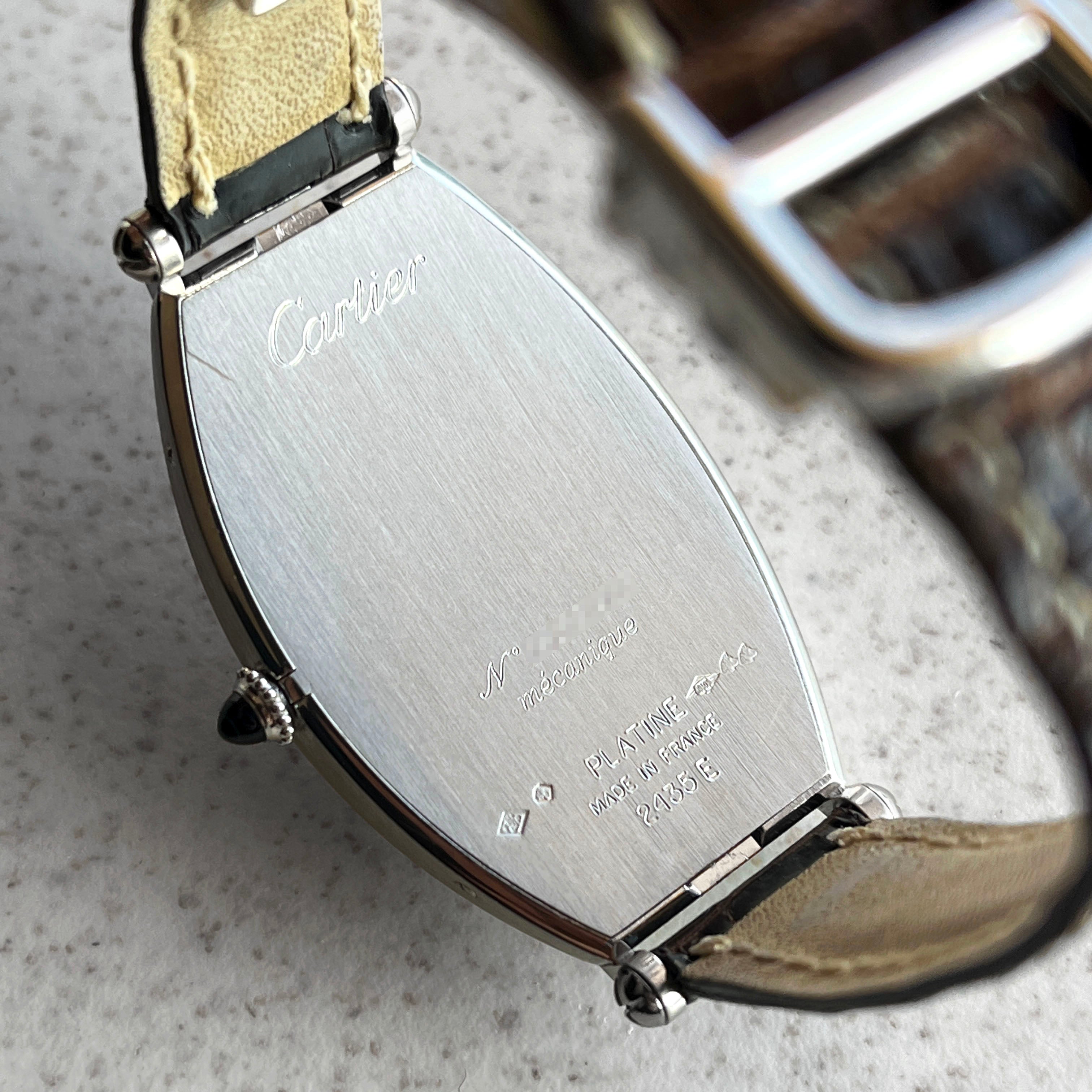 Cartier Tonneau CPCP, Ref. 2435 E, Platinum