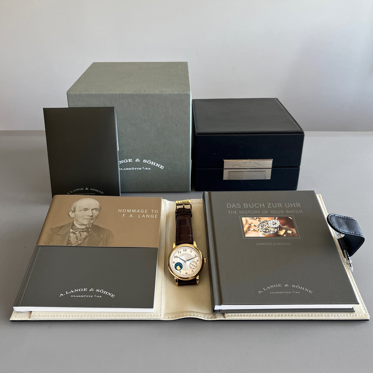 A. Lange & Sohne "Homage to F.A. Lange" 1815 Moonphase, Ref. 212.050, Limited Edition, Honey Gold