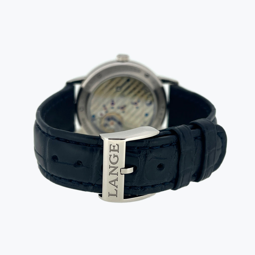 A. Lange & Sohne Saxonia Blue,  Ref. 219.028, White Gold