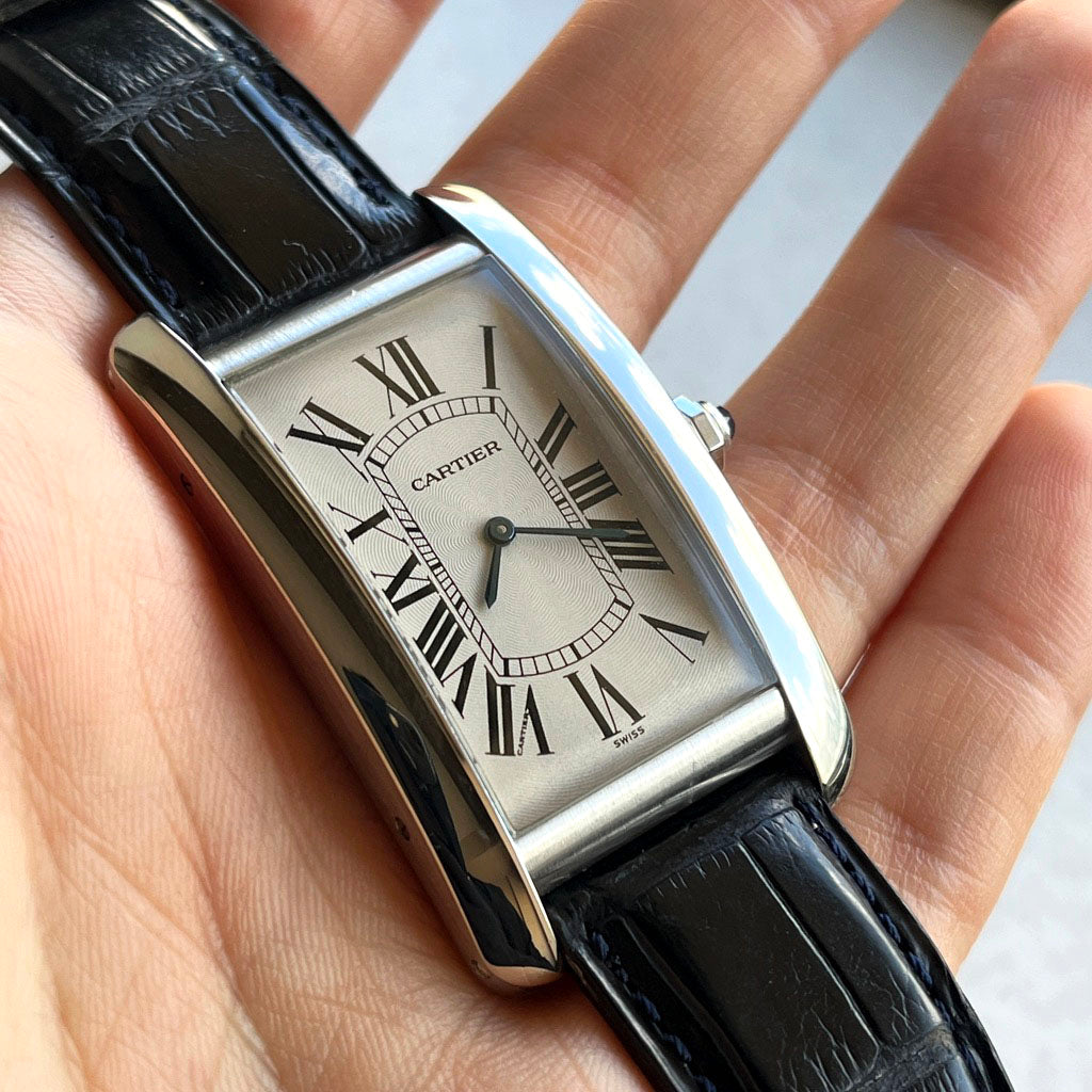 Cartier Large Tank Americaine Mecanique, Ref. 1736, White Gold