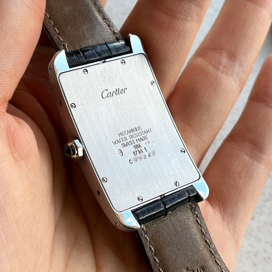 Cartier Large Tank Americaine Mecanique White Gold